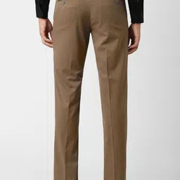 Van Heusen Men Solid Slim Fit Formal Trousers image 3