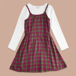 Pantaloons Junior Multicolor Cotton Chequered Full Sleeves Dress-picture-10