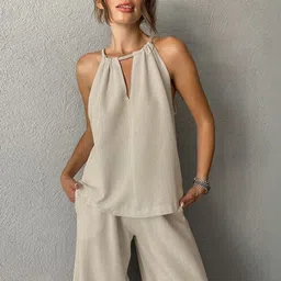 bebe Round Neck Top With Palazzo-image-16