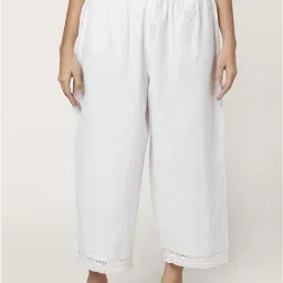Rangmanch by Pantaloons White Cotton Regular Fit Crop Palazzos-picture-36