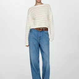 MANGO Open-Knit Semi-Sheer Pullover image 5