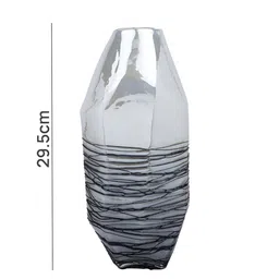 TAYHAA Black & Grey Textured Glass FlowerVases image 5