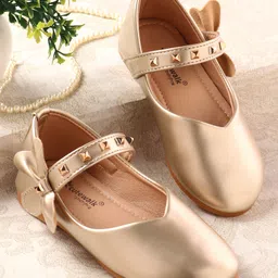 Cute Walk by Babyhug Ballerina with Velcro Closure & Applique - Golden-picture-15