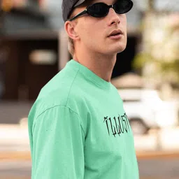 Elibolz Men Printed Drop-Shoulder Sleeves Bio Finish T-shirt image 3