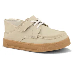 Steprite Colour Blocked Velcro Closure Sneakers - Cream image 3