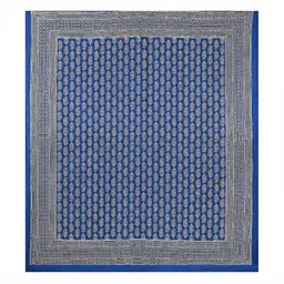 INDHOME LIFE Blue & White Ethnic Printed 186 TC Cotton Queen Bedsheet Set 2.08 m x 2.28 m image 3