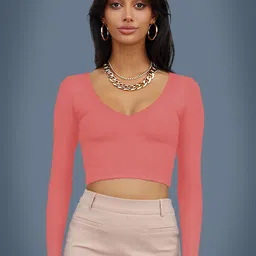 Dream Beauty Fashion Scoop Neck Fitted Crop Top-picture-25