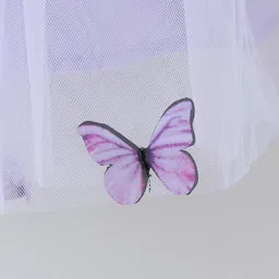 Mark & Mia Frill Sleeves Party Dress with Butterfly & Bow Applique - Purple image 5