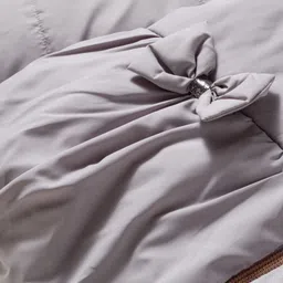 Wingsfield Full Sleeves Bow Applique Detailed Jacket - Grey image 5