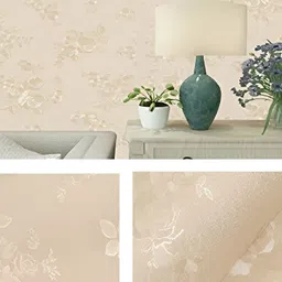 Asian royal Peach & White Printed Self Adhesive Wall Sticker-picture-12