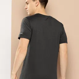 Alcis Typography Printed Anti Static Slim Fit T-shirt image 4