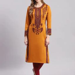 Monte Carlo Mustard Printed Straight Kurta-picture-40