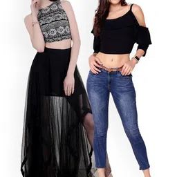 SCORPIUS Women Pack of 2 Crop Tops-picture-14