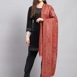 Monte Carlo Women Paisley Woven Design Acrylic Shawl-image-5