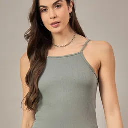 The Roadster Lifestyle Co Women's Ribbed Sleeveless Top-image-77