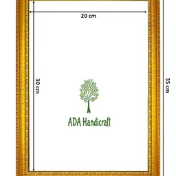 ADA Handicraft Gold-Toned & Blue Shree Sainath Wood Wall Photo Frames image 5