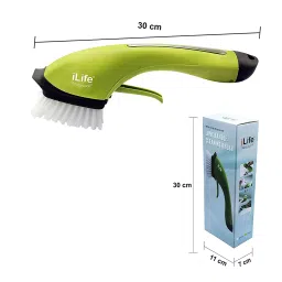 iLife 3 in 1 Heavy Duty Scrub Brush Soap Dispenser for Kitchen Walls Tile Pot Sink and Dish Cleaner image 3