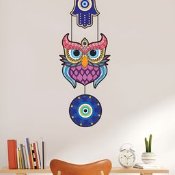 CVANU Pink & Blue Owl Hanging Wall Decor-picture-15