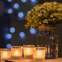 Homesake Set of 4 White Votives With Candles-picture-16