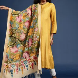 Taavi Hand Painted Kalamkari Dupatta image 3
