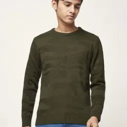 Coolsters by Pantaloons Kids Olive Regular Fit Full Sleeves Sweater-image-25