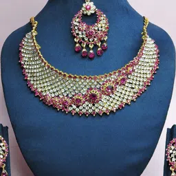 VATSALYA creation Women Red Jewellery Set image 2