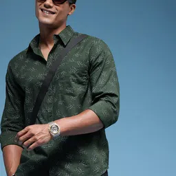 HERE&NOW Printed Pure Cotton Casual Shirt-picture-13