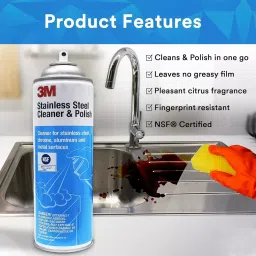 3M Stainless Steel Cleaner & Polish 621 ml Aerosol Form Citrus image 3