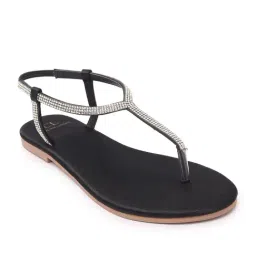 Carlton London Women's Black Sling Back Sandals image 2