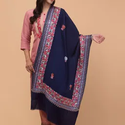 Tweedle Women Floral Embroidered Shawl-picture-19