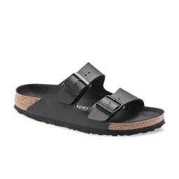 Birkenstock Unisex Black Regular Width Arizona Birko-Flor Leather Comfort Sandals image 1