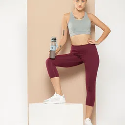 Alcis Women Anti-Static Slim-Fit 3/4th Running Tights image 4