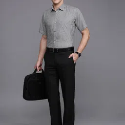 Raymond Contemporary Fit Opaque Printed Formal Shirt image 5