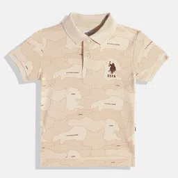 U.S. Polo Assn. Kids Boys Printed Polo Pure Cotton T-shirt-picture-32