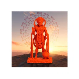 999Store Red & Yellow Canvas Religious Wall Paintings image 2