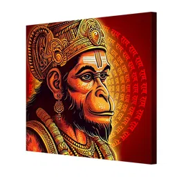999Store Red & Yellow Canvas Religious Wall Paintings image 3