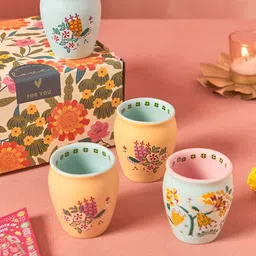 Chumbak Set Of 4 Printed Ceramic Cups Home Gift Sets image 4