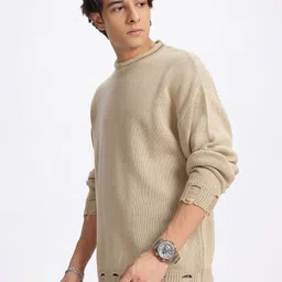 glitchez Knitted Mirage Distressed Pullover image 3