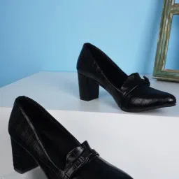 Iconics Women's Black Casual Pumps-image-64