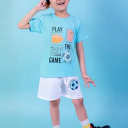 CHANDRIKA Kids-Boys Blue Clothing Set-image-58