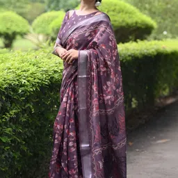 KALINI Floral Zari Fashion Saree image 5