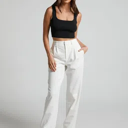 Chemistry Women Relaxed Straight Leg Straight Fit High-Rise Pleated Trousers-image-81