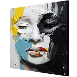 999Store Black & Blue Canvas Abstract  Wall Paintings image 3