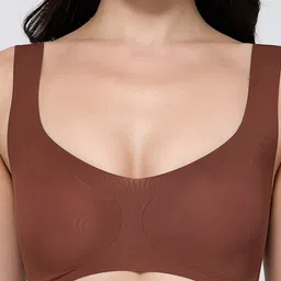 Krvvy Women Solid Medium Coverage Ultrasoft Bralette image 4