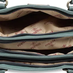 Fostelo Women Grey PU Structured Shoulder Bag image 4