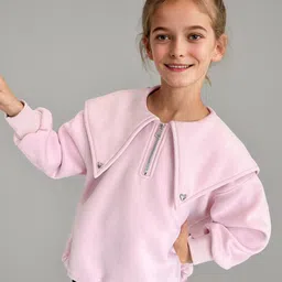 LULU & SKY Girls Solid Above the Keyboard Collar Top image 4