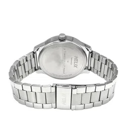 Helix Men Brass Patterned Stainless Steel Bracelet Style Straps Analogue Watch TW043HG27 image 4