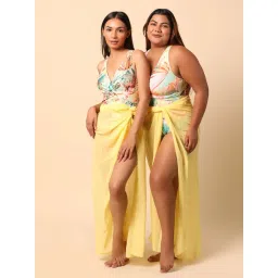WomanLikeU Monokini with Yellow Sarong (Set of 2) image 2