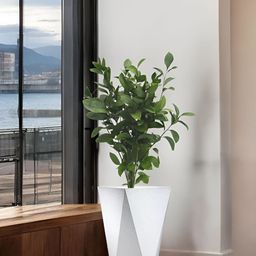 Go Hooked White & Green Diamond-Shaped Durable Planter-picture-27
