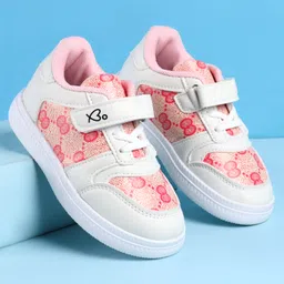 Babyoye Velcro Closure Casual Shoes with Print - Pink-image-28